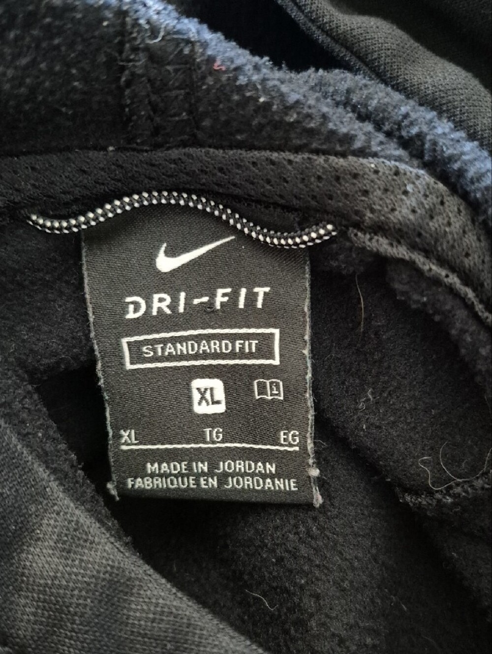 Nike Black Hoodie with White "Just Do It." Graphic - Picture 3 of 3
